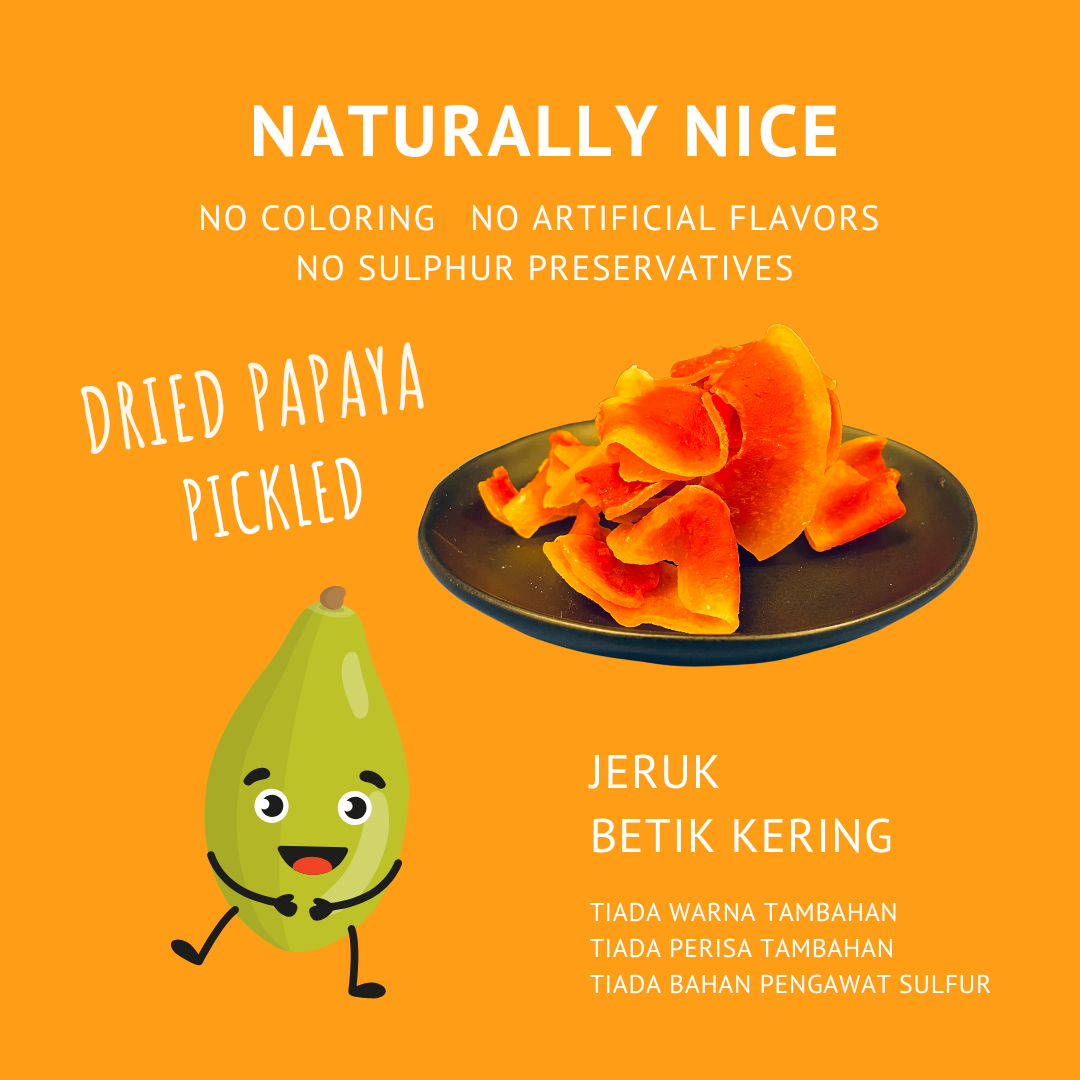 Naturally Nice Dried Papaya Pickled 320g Value Pack Daily-Cravings.com