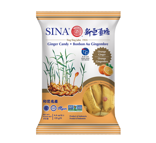 SINA Ginger Candy | Orange Ginger | Made from Fresh Ginger | 125g Pack Daily-Cravings.com