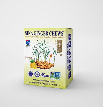 SINA - Ginger Chews | Spicy Sweet Candy | Made from Fresh Ginger | Travel Size 56g